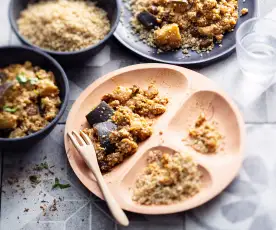 Agnello e melanzane alla marocchina con quinoa