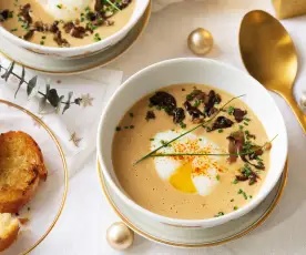 Crema de foie con huevo a baja temperatura