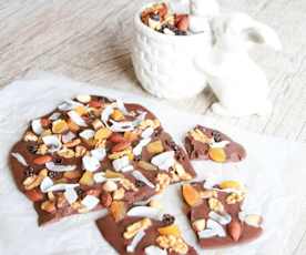 Barra de chocolate com nuts