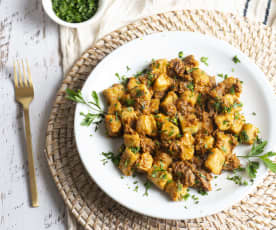 Ñoquis gremolata con salsa de ossobuco