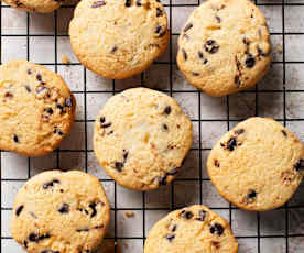 Cookies z rýžové mouky s kousky čokolády (bez lepku)