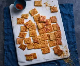 Bolachas crackers de farinha de milho