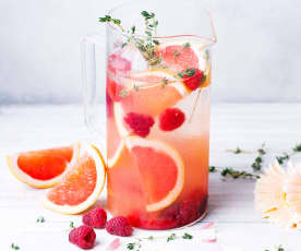 Refresco de pomelo y frambuesa