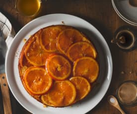 Tarta de naranja confitada