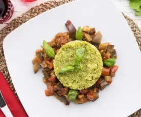 Cous cous al pesto e melanzane