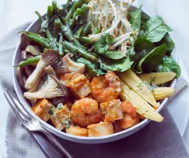 Salat-Bowl mit Grünen Bohnen