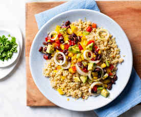 Ensalada de quinoa y judías negras