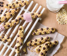 Sticks con frutos secos y chocolate