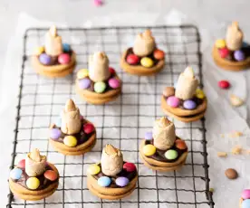 Galletas de mantequilla y crema de chocolate