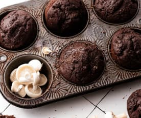 Muffins aux champignons et au chocolat