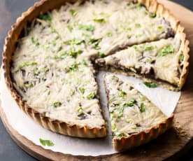 Gluten-free Aubergine and Walnut Tart