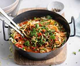 Vegan Spiralized Zucchini Pasta