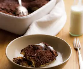 Chocolate Bread 'N Butter Pudding