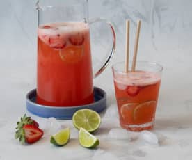 Strawberry limeade mocktail (Diabetes)