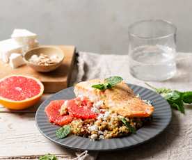 Salmon with Grapefruit Quinoa