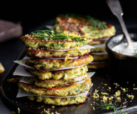 Beignets de courgette à la grecque (Kolokithokeftedes)