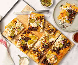 Cheeseburger focaccia