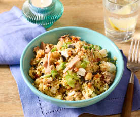 Thunfisch-Couscous-Salat mit Kichererbsen