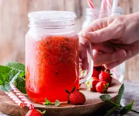 Virgin mojito à la fraise