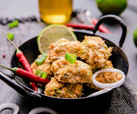 Gestoomde viskoekjes Thaise stijl