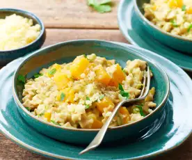 Crozotto à la butternut, poireau et beaufort