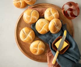 Traditional Kaiser rolls