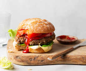 Burger ai funghi e riso vegan
