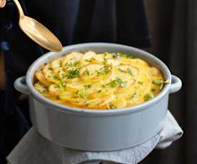 Dauphinois de poisson aux herbes