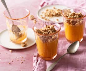 Compota de manzana y mango con granola de quinoa