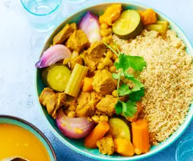 Couscous à l'agneau et semoule complète