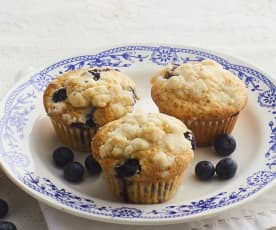 Muffin ai mirtilli con crumble