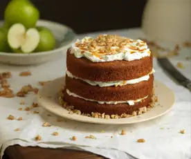 Bolo de maçã e caramelo