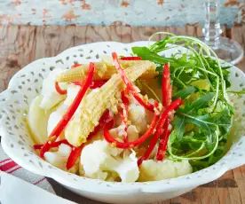 Ensalada de coliflor con elotitos