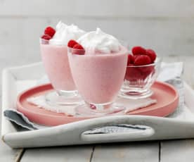 Milkshake meringue et framboises