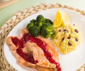 Cous cous con salmón y verduras