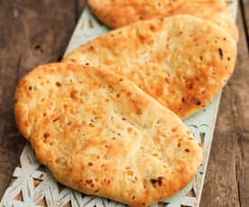 Naan Bread with Onion and Cumin