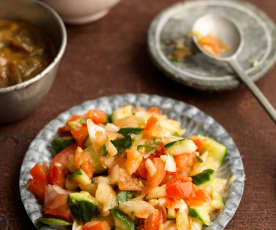 Kachumber (Onion, Tomato and Cucumber Salad)