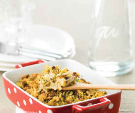 Bacalhau de cebolada e broa 