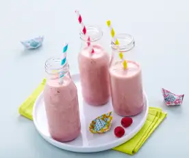 Smoothie banane e lamponi