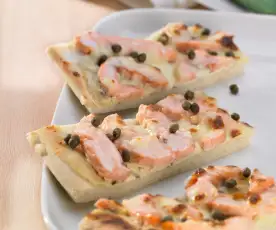 Pizza au saumon