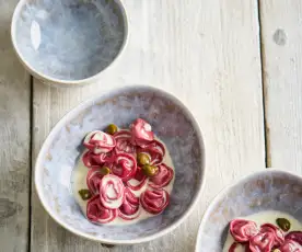 Tortellini de ervilhas com molho de gorgonzola