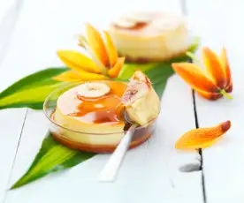 Crème caramel cocco e banana