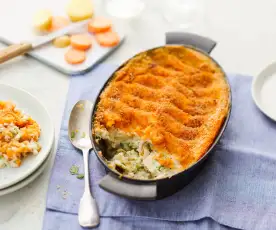 Parmentier de carotte au poisson