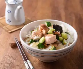 鮭魚蜜汁炊飯