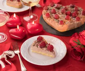 Cuore di cheesecake ai lamponi