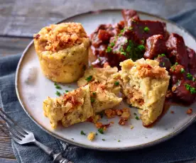 Puddings au cœur parmesan-tomate