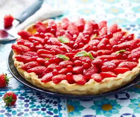 Tarte aux fruits rouges et mascarpone