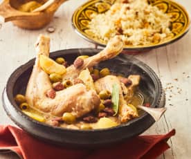 Poulet aux citron et amandes