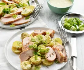 Salade de pommes de terre au poulet