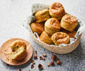 Muffins courgette, cottage cheese et noisettes